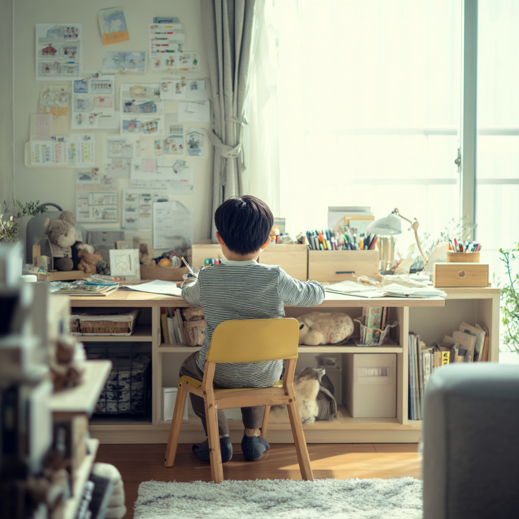 아이의 공부하는 모습